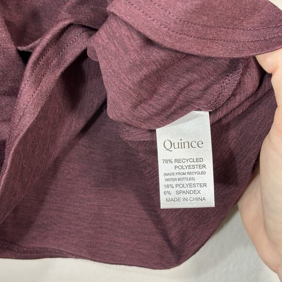 Quince Women Essential Run Cropped Muscle Tank Sleeveless Top Maroon S NWT - Picture 5 of 5